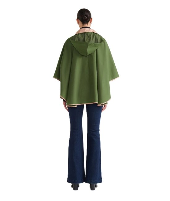 Alviero Martini 1ª Classe poncho impermeabile corto 910-M verde oliva