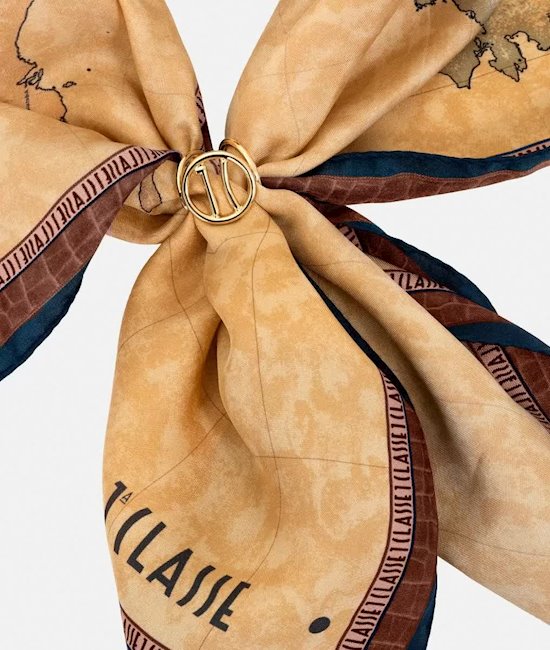 Alviero Martini 1ª Classe foulard Geo Classic Ring KF027 terracotta