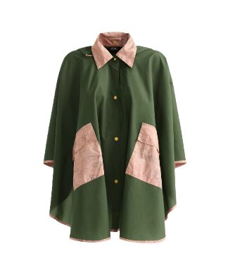 Alviero Martini 1ª Classe poncho impermeabile corto 910-M verde oliva