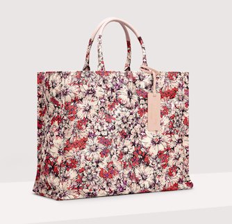 Coccinelle ANGL 180201 Never Without Bag Canvas fiori multi creamy pink