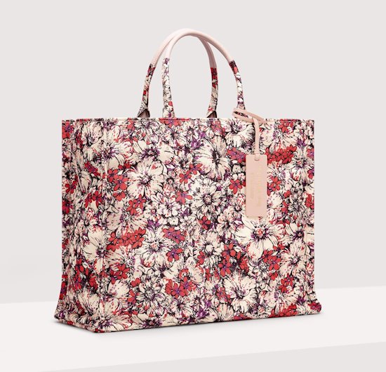 Coccinelle ANGL 180201 Never Without Bag Canvas fiori multi creamy pink