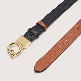 Coccinelle cintura donna SSM1106 nero/cuoio