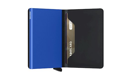 Secrid Slimwallet Matte Black & Blue