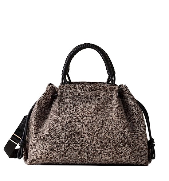Borbonese 924864I15 Horseback large OP naturale/nero