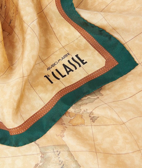 Alviero Martini 1ª Classe foulard Geo Classic K3170 bordo verde bottiglia