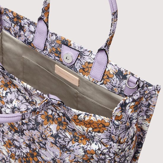 Coccinelle ANGL 180201 Never Without Bag Canvas fiori multi lavander