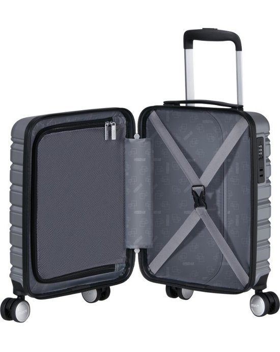 American Tourister Flashline ME8*008 Spinner con ruote rimovibili Sky Silver