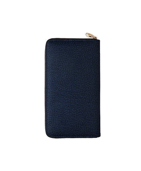 Borbonese portafoglio zip around 930155I15 blu