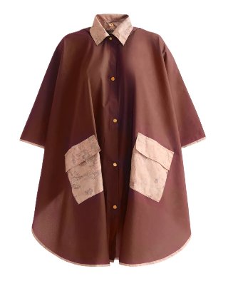 Alviero Martini 1ª Classe poncho lungo impermeabile 900-E marrone