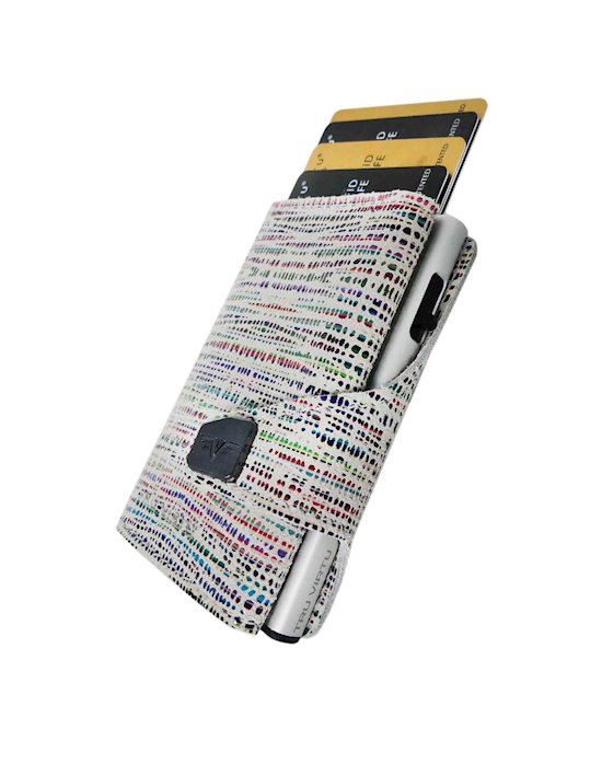 Click & Slide Wallet Bamboo Crème/Silver