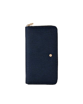 Borbonese portafoglio zip around 930155I15 blu