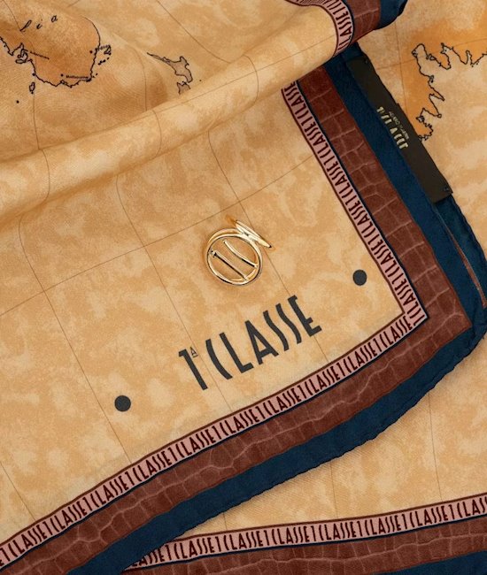 Alviero Martini 1ª Classe foulard Geo Classic Ring KF027 terracotta