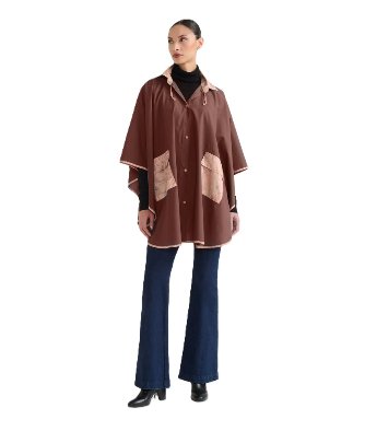 Alviero Martini 1ª Classe poncho lungo impermeabile 900-E marrone