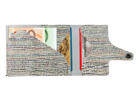 Click & Slide Wallet Bamboo Crème/Silver