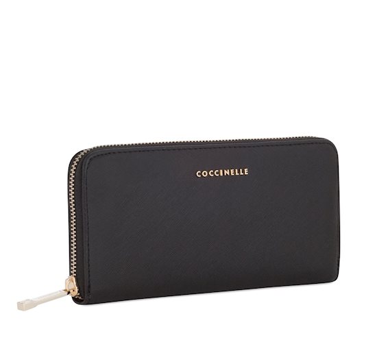 Coccinelle portafoglio zip around nero
