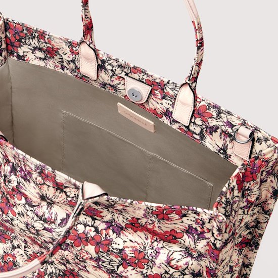 Coccinelle ANGL 180201 Never Without Bag Canvas fiori multi creamy pink