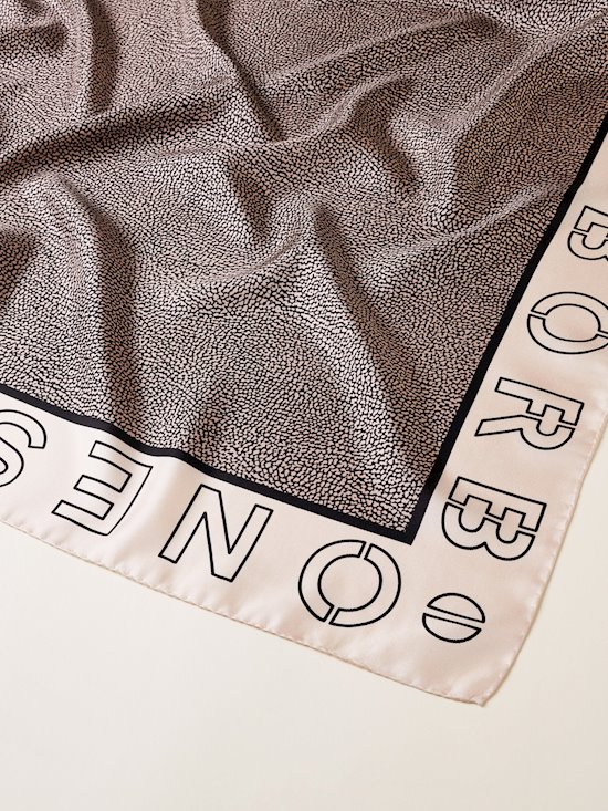 Borbonese foulard 6DP044TE2 chantilly cream/OP natural