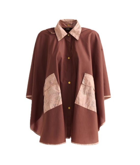 Alviero Martini 1ª Classe poncho impermeabile corto 910-E marrone