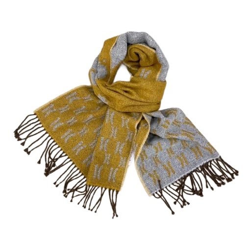Alviero Martini 1ª Classe sciarpa KS384 Geo Pieno 1C giallo senape