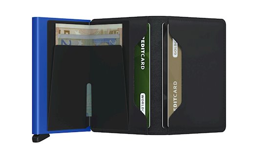 Secrid Slimwallet Matte Black & Blue