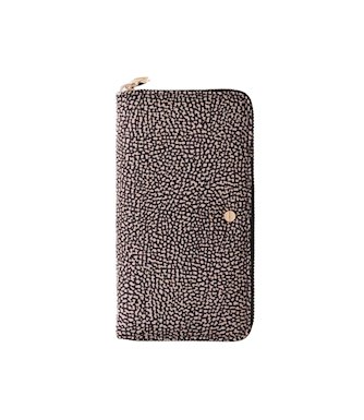 Borbonese portafoglio zip around 930155I15 OP natural/black
