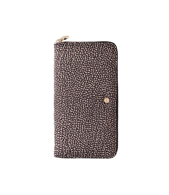 Borbonese portafoglio zip around 930155I15 OP natural/black