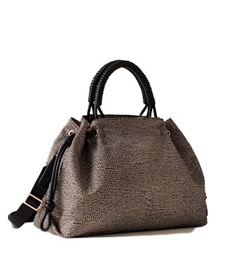 Borbonese 924864I15 Horseback large OP naturale/nero