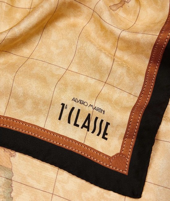 Alviero Martini 1ª Classe foulard Geo Classic K3190 bordo nero