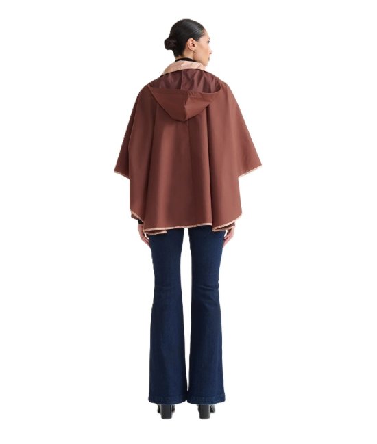 Alviero Martini 1ª Classe poncho impermeabile corto 910-E marrone