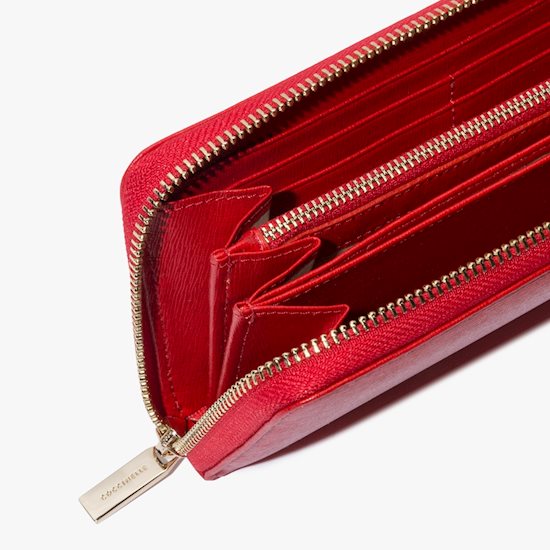 Coccinelle portafoglio zip around 110401 rosso