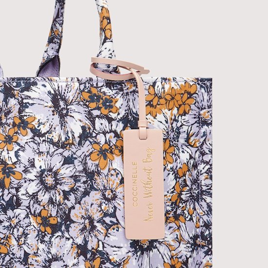 Coccinelle ANGL 180201 Never Without Bag Canvas fiori multi lavander