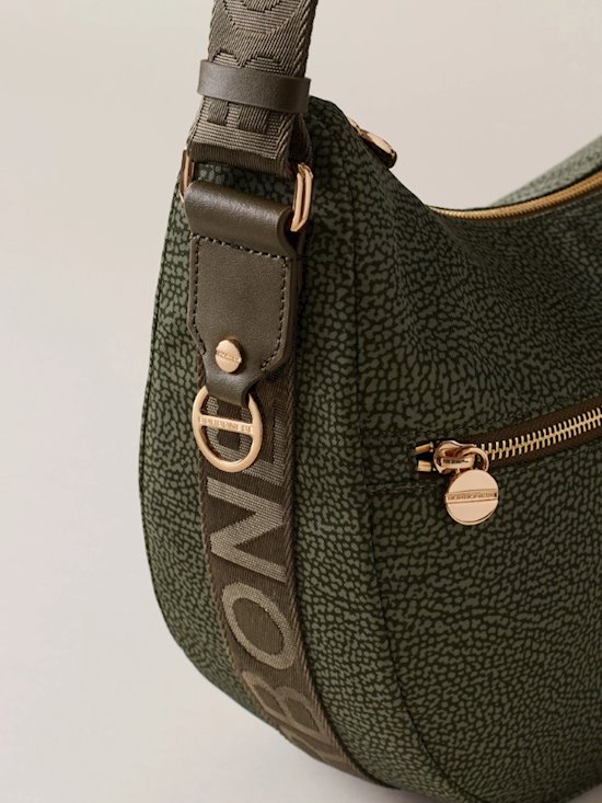 Borbonese Luna bag Middle 934108I15 military green
