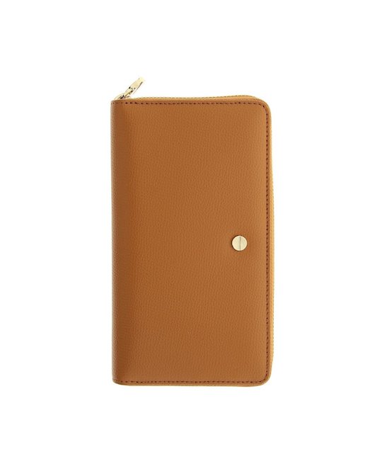 Borbonese portafoglio zip around 930111I61 in pelle cuoio